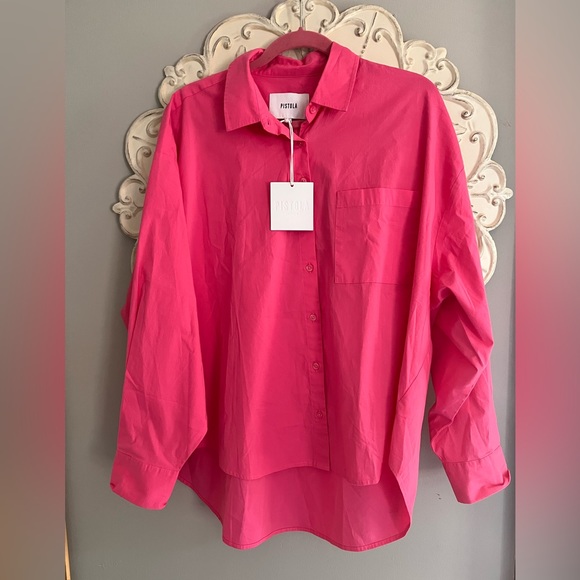 Pistola NWT oversized button down size large - Picture 2 of 5